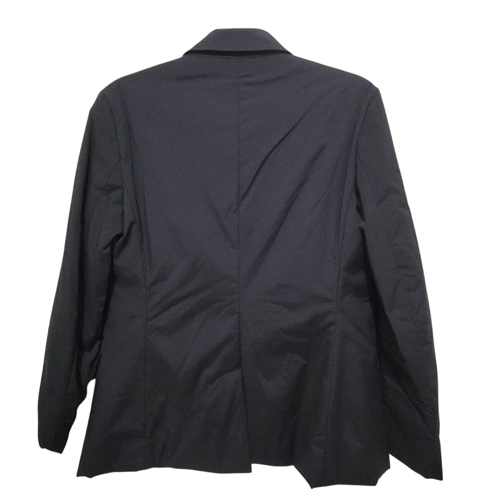 Façonnable Navy Blue Blazer Nylon Blend Puffer Two Button Jacket Size 8 - Picture 3 of 9